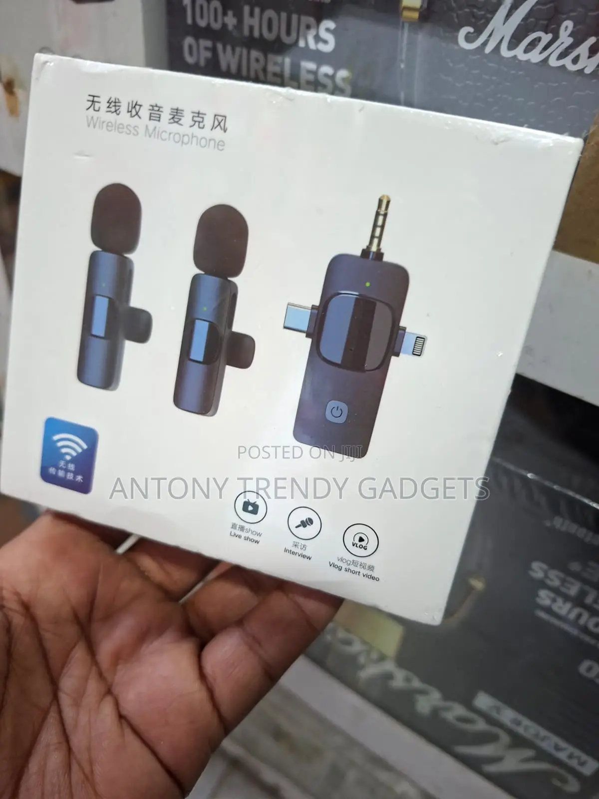 Portable Lavalier Mic Set – Type-c, Lightning & 3.5mm Support