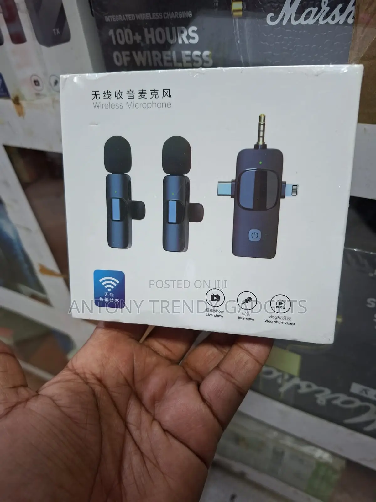 Portable Lavalier Mic Set – Type-c, Lightning & 3.5mm Support