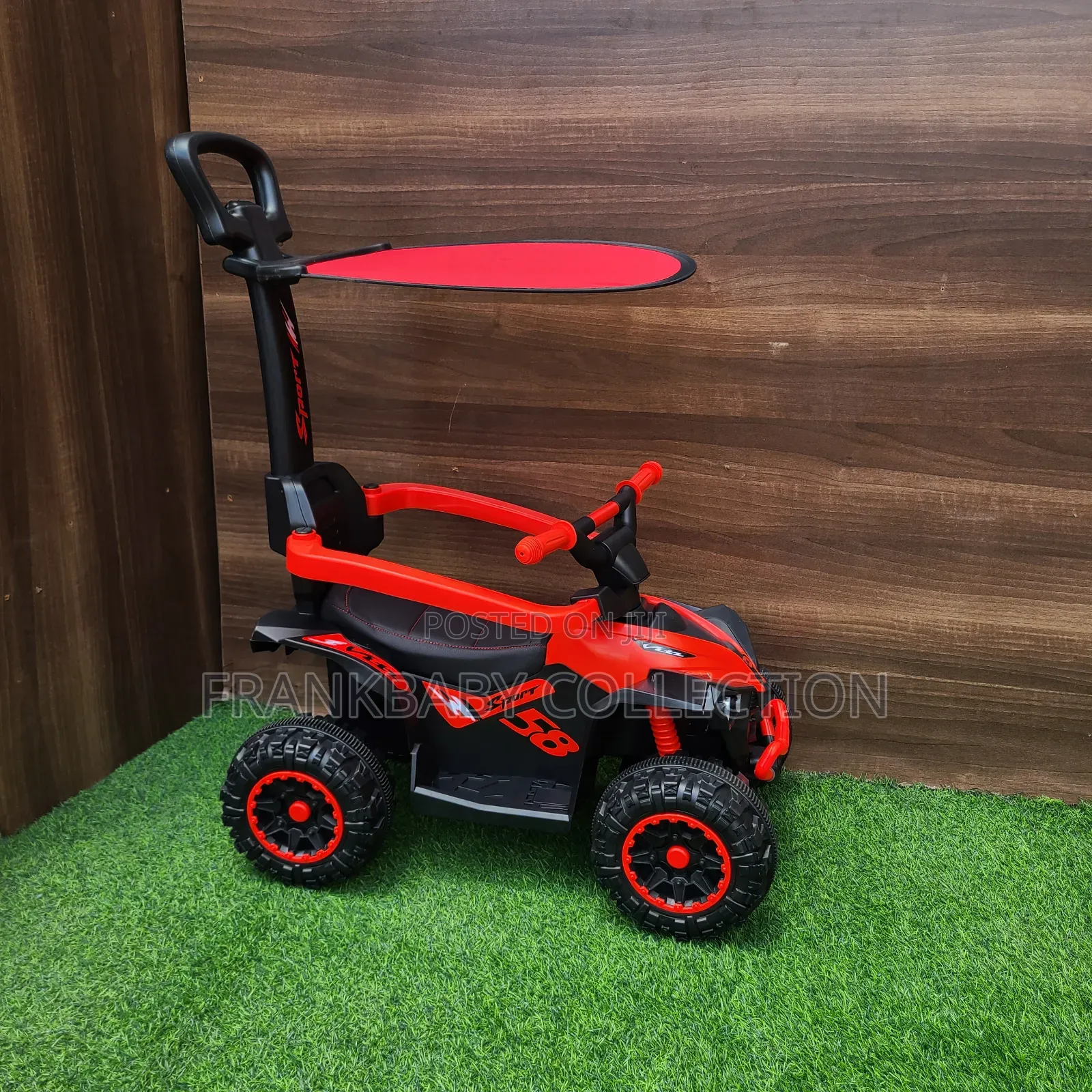 Toddlers Sport Ride-on Car With Canopy