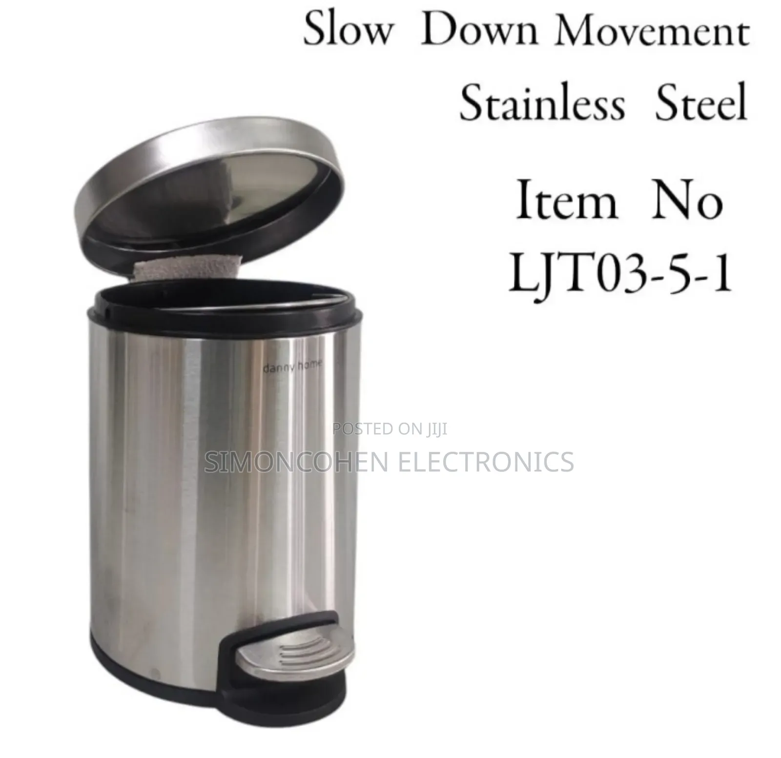 5l Stainless Steel Dustbin