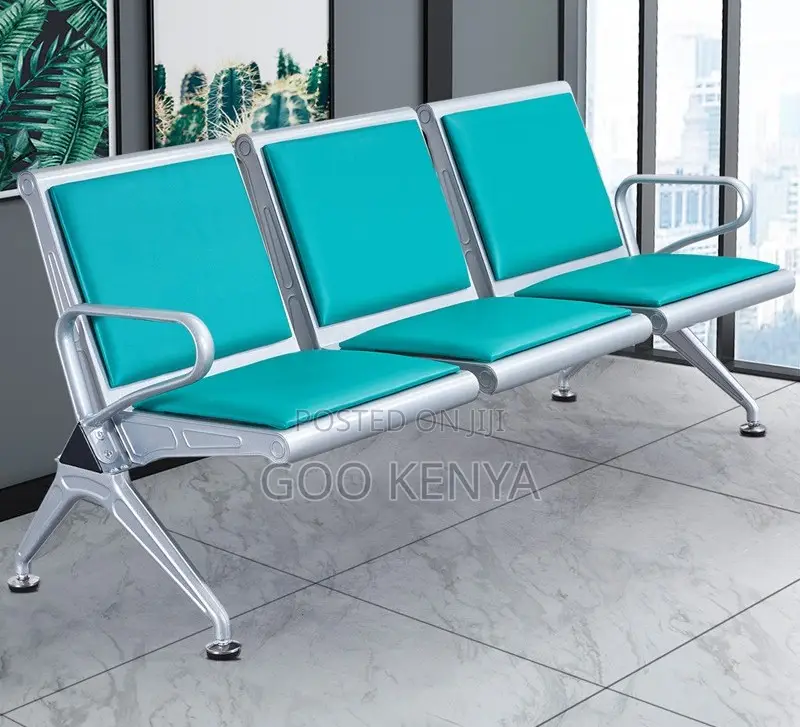 Office Chair; Heavy-Duty Triple Waiting Chair for Office