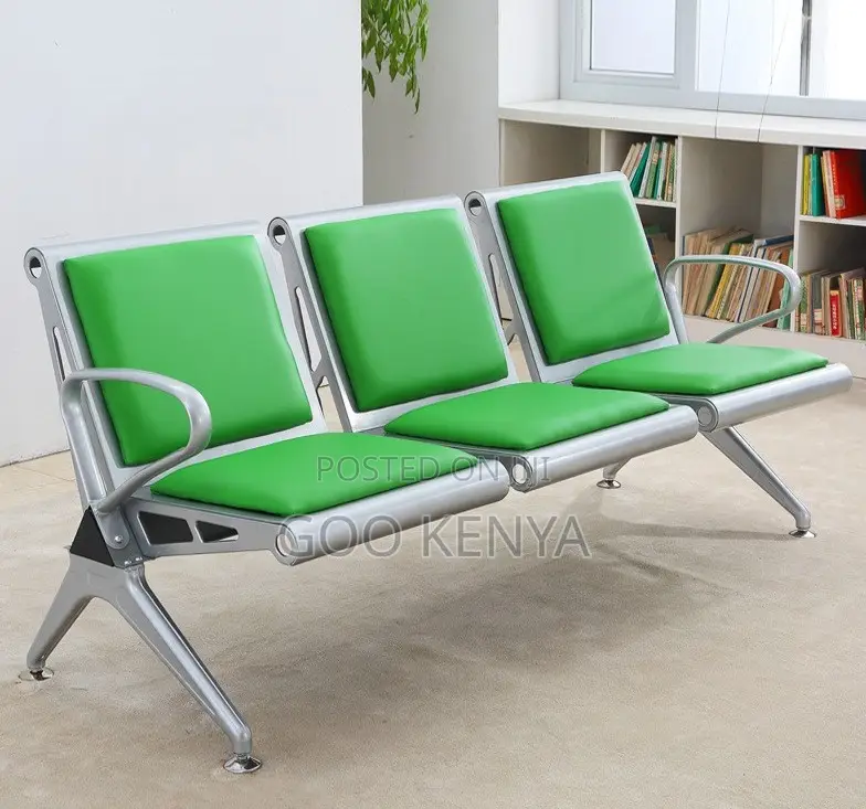 Office Chair; Heavy-Duty Triple Waiting Chair for Office