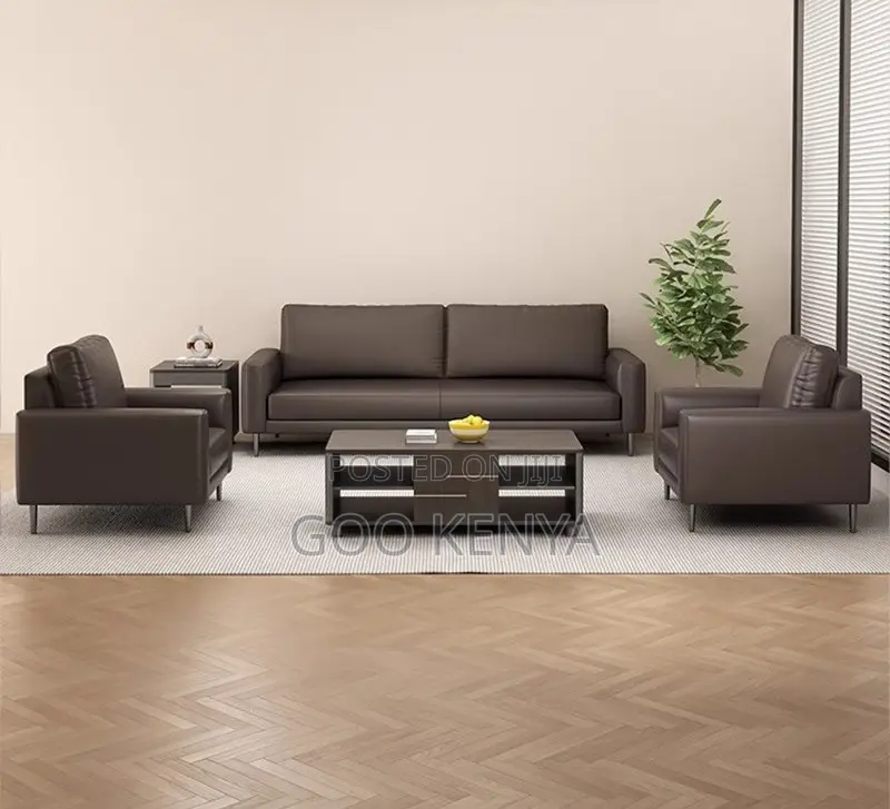 Home Sofa; Modern Leather Living Room Sofa Set for Five