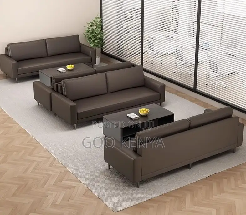 Home Sofa; Modern Leather Living Room Sofa Set for Five