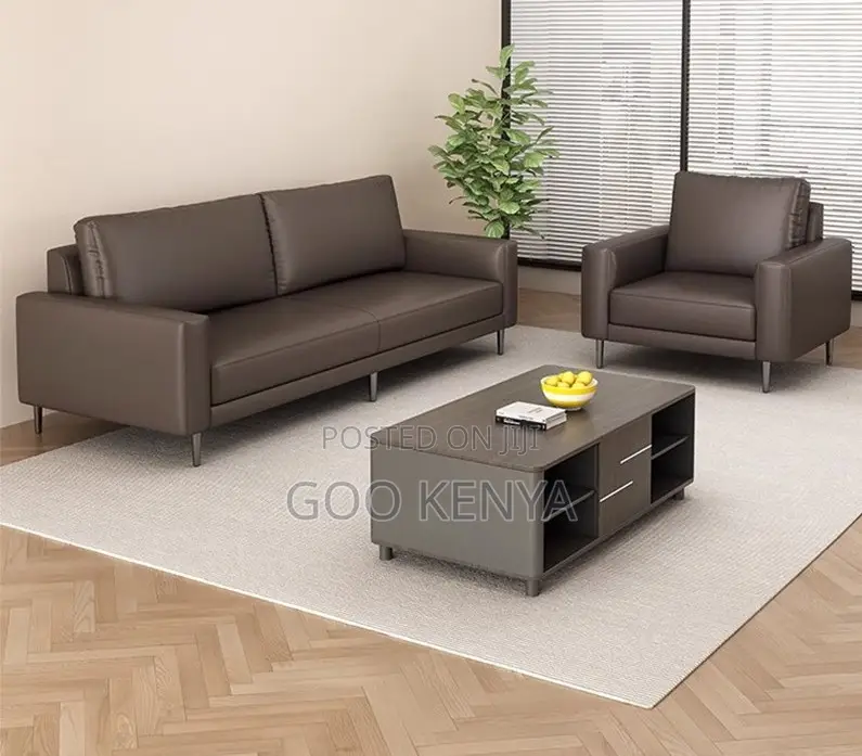 Home Sofa; Modern Leather Living Room Sofa Set for Five