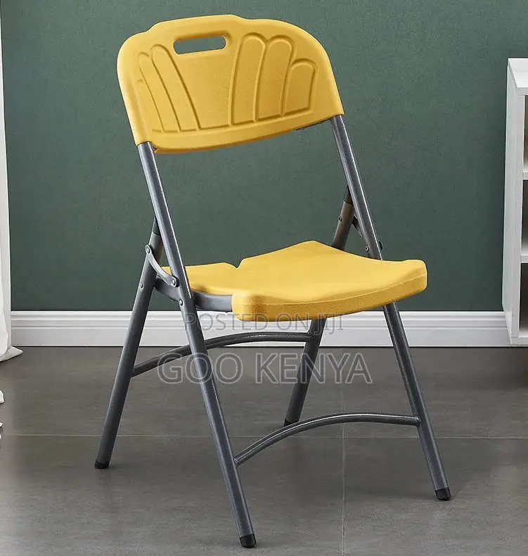 Home Chair; Indoor/Outdoor Foldable Plastic Chair With Strong Steel