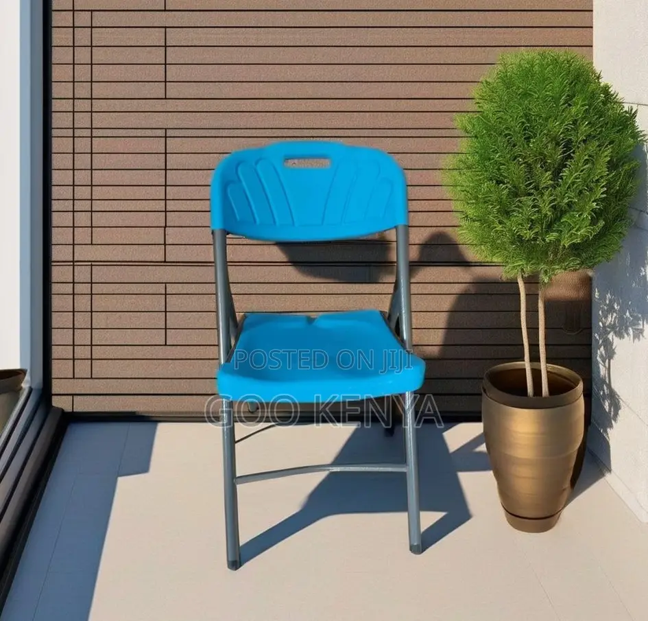 Home Chair; Indoor/Outdoor Foldable Plastic Chair With Strong Steel