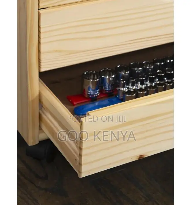 Home Cabinet; Multi-Tier Wooden Storage Cart for Crafts and Office