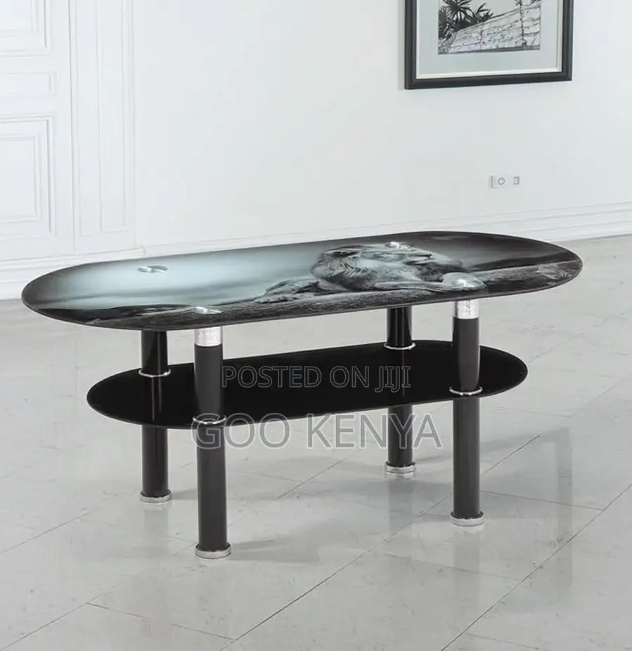 Home Table; Modern Tempered Glass Center Table With Minimalist Design