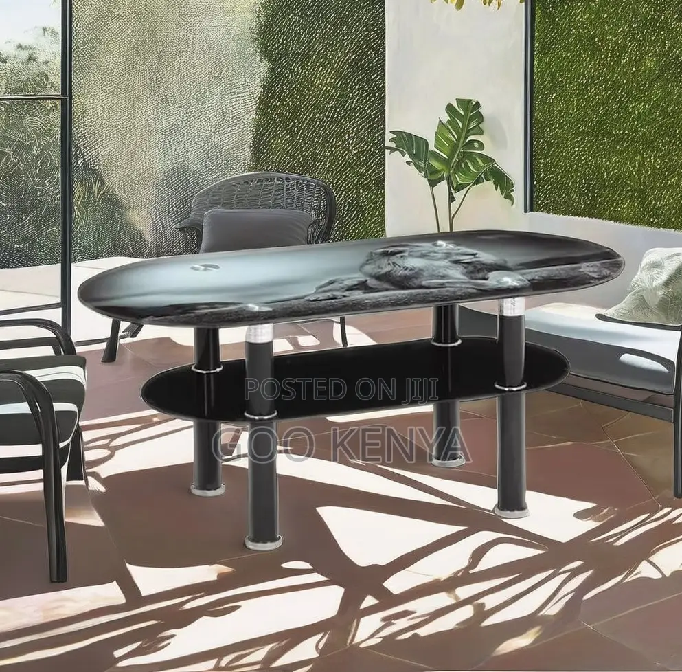 Home Table; Modern Tempered Glass Center Table With Minimalist Design