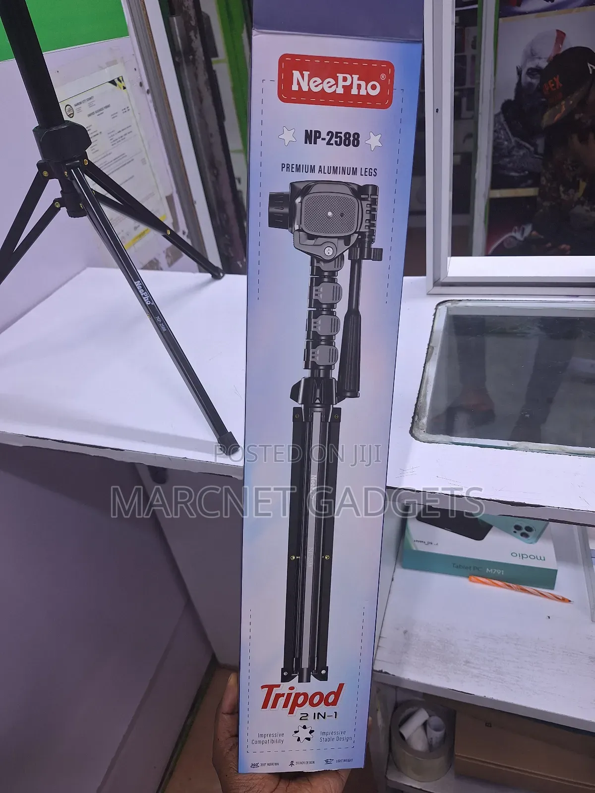 Np 2588 2 in 1 Camera Phone Tripod Stand Detachable Single Leg