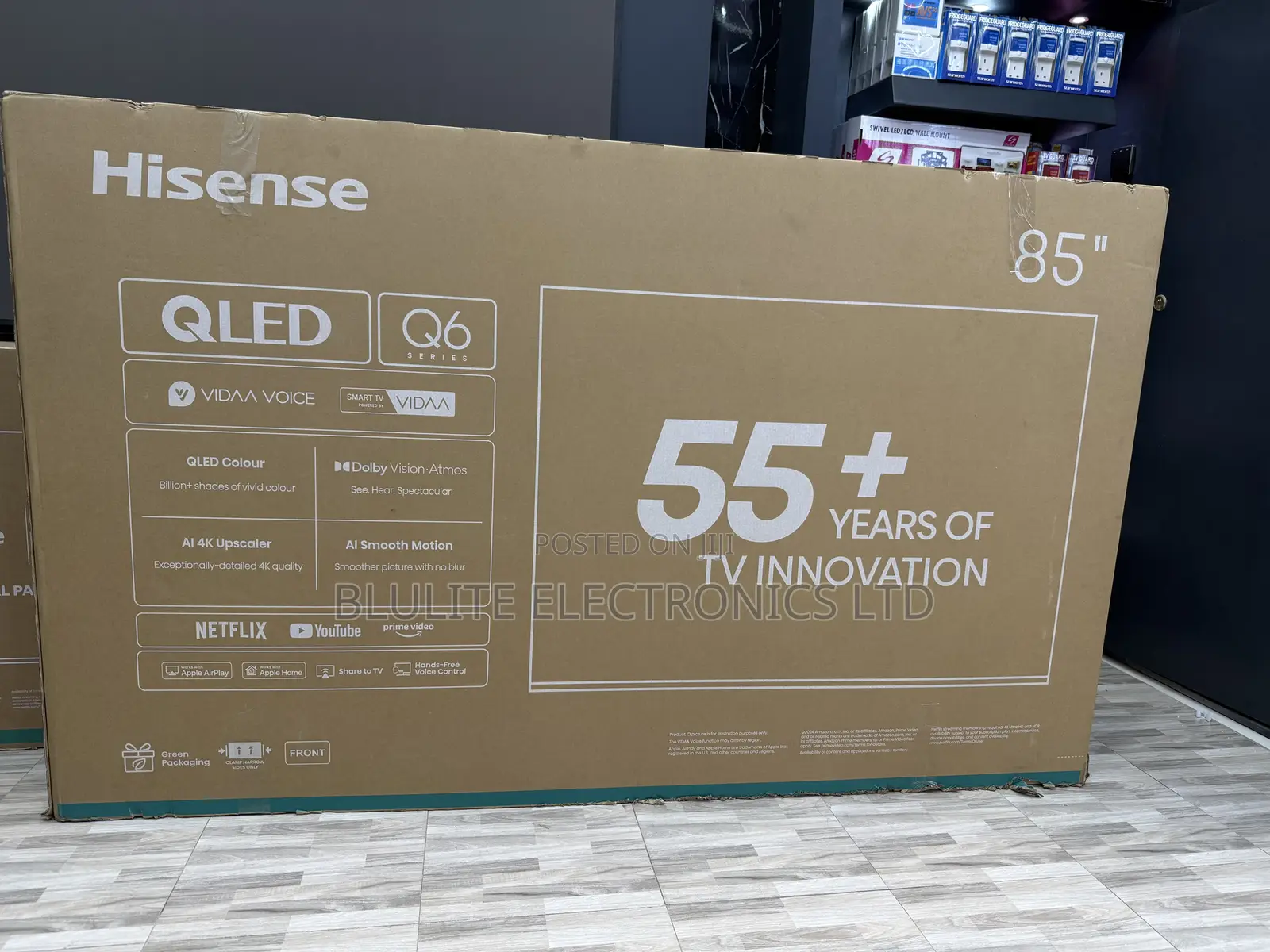 Hisense 85 Inch Qled 85q6nken Uhd Smart Tv