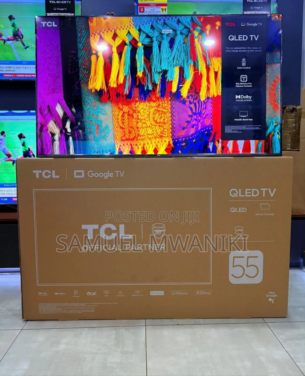TCL 55′′ Qled Uhd Hdr10+ Google Tv Latest Model T6c