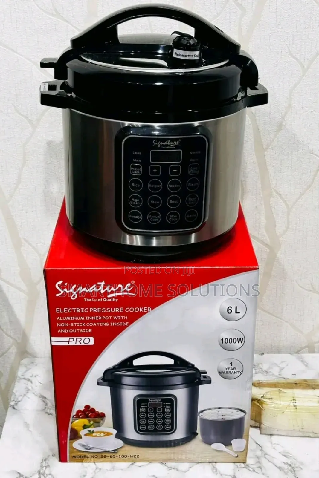1000watts - 6l Signature Electric Pressure/ Rice Cooker