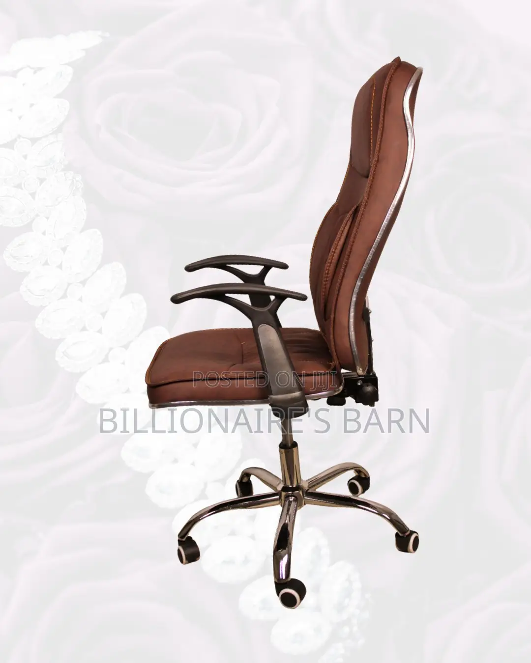 High-Back Ergonomic Executive Leather Chair | Scratch-Resistant Finish