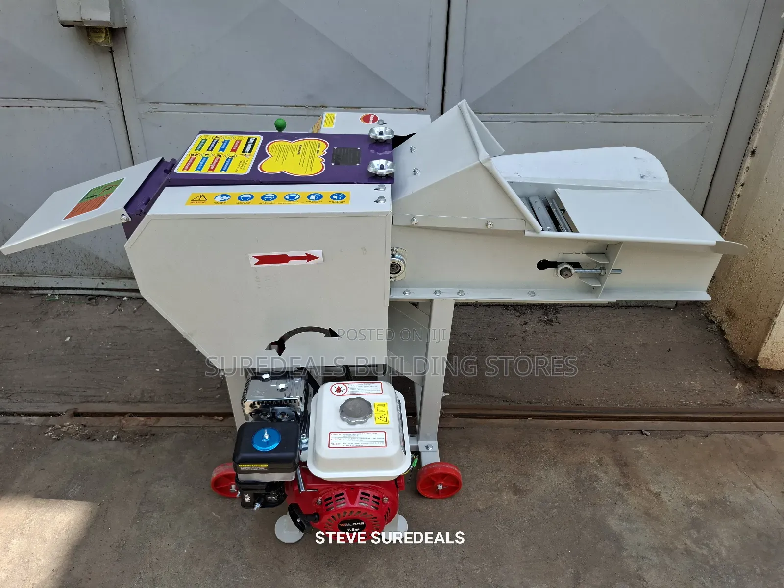 High-Speed Animal Feed Chopper With 7.5hp Gasoline Engine
