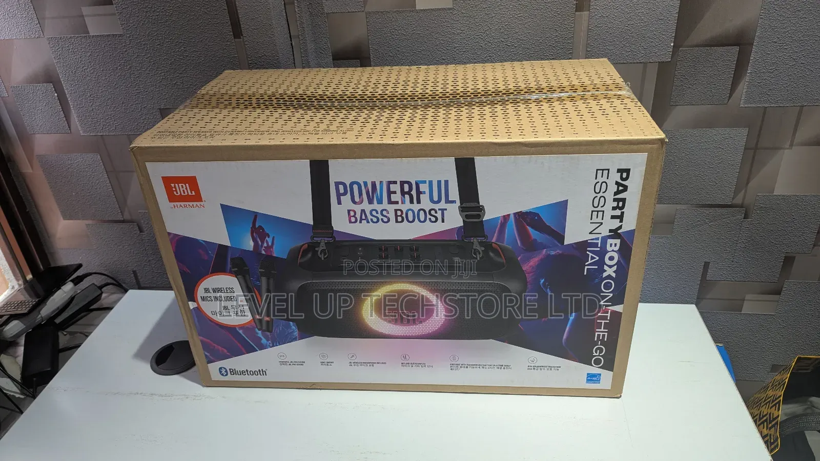 JBL Partybox on the Go Essential Portable(Two Wireless Microphones)