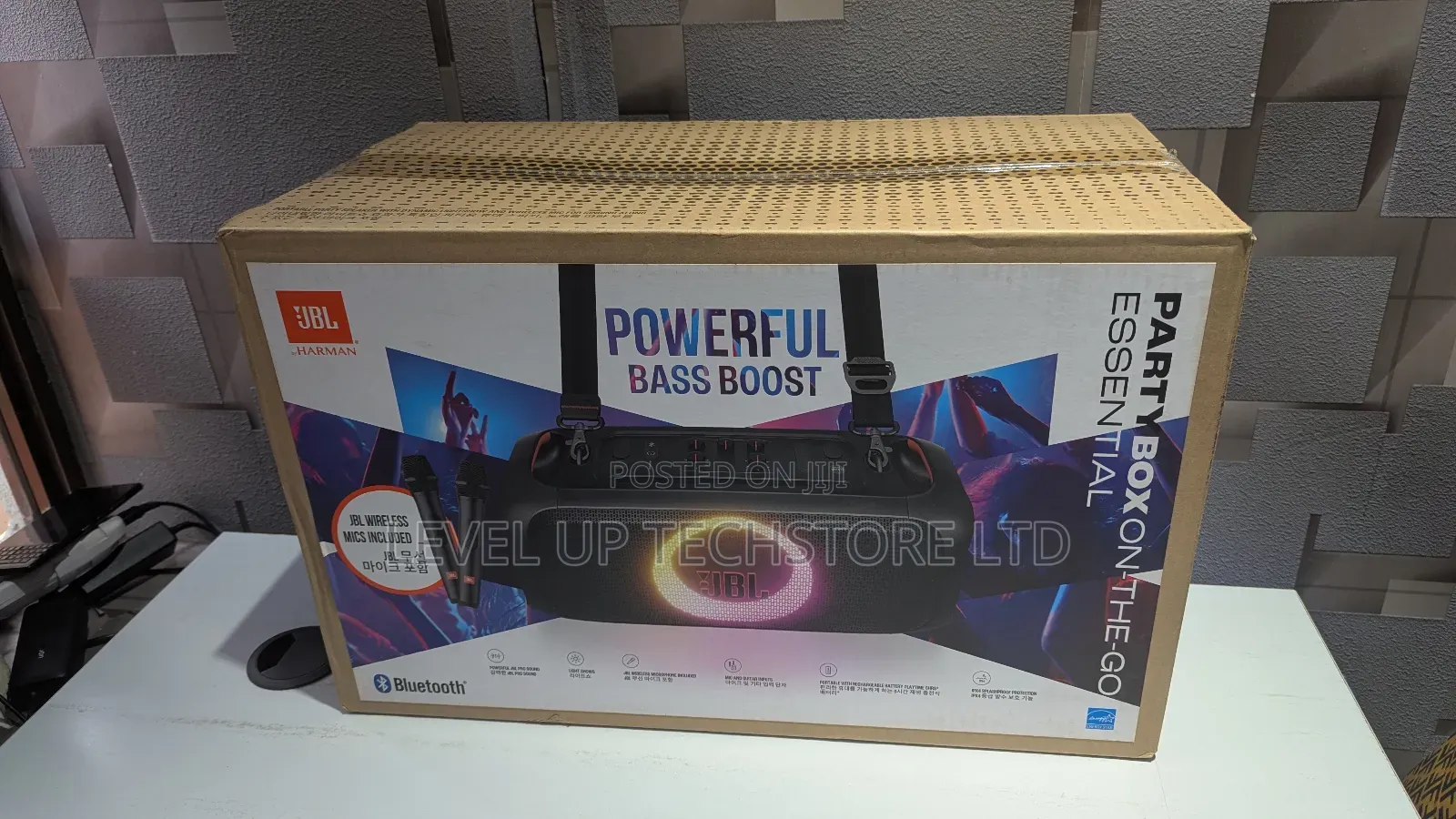 JBL Partybox on the Go Essential Portable(Two Wireless Microphones)