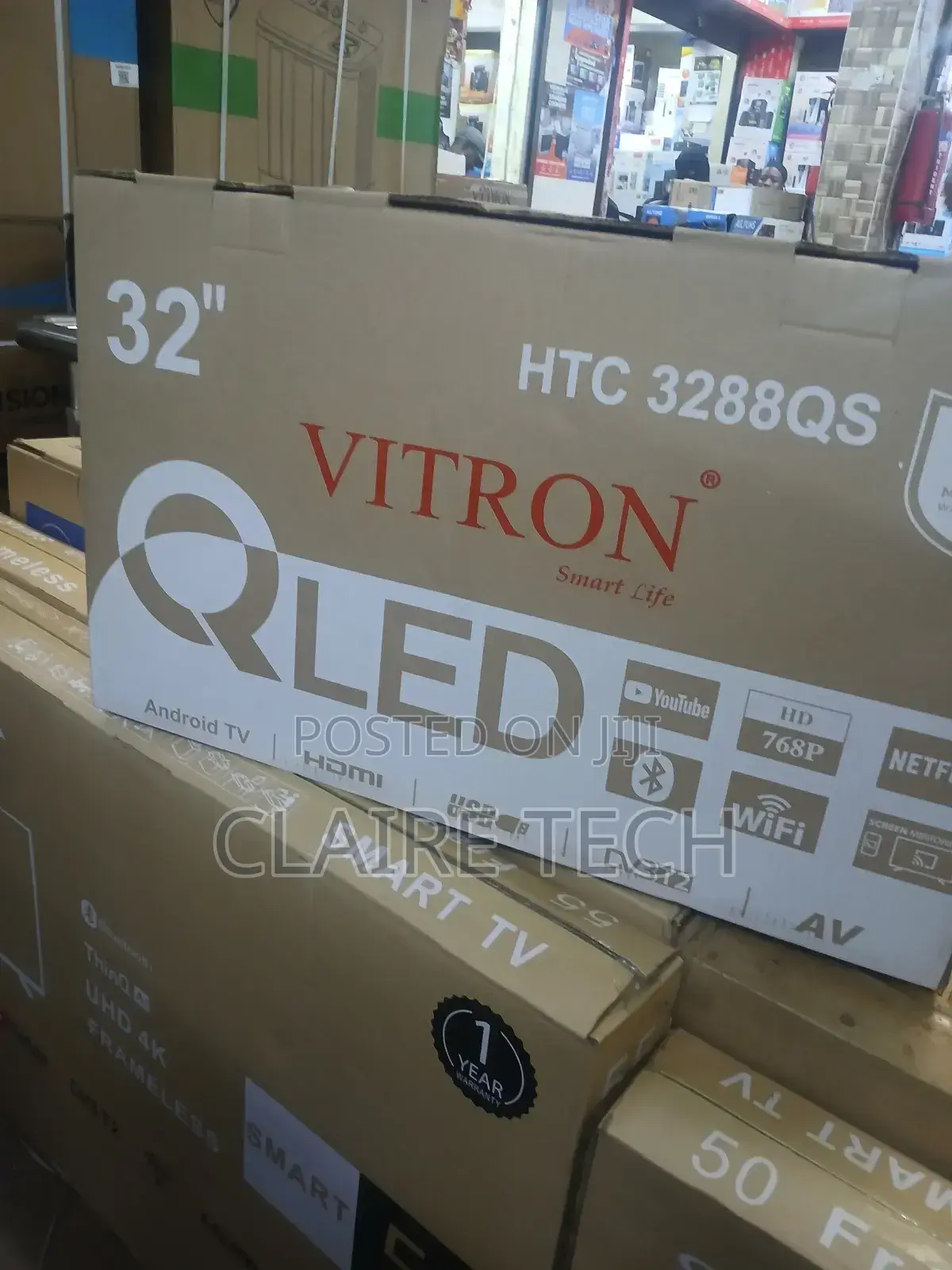 Vitron Htc3288qs 32"Inches Qled TV Bluetooth Connectivity TV Smart