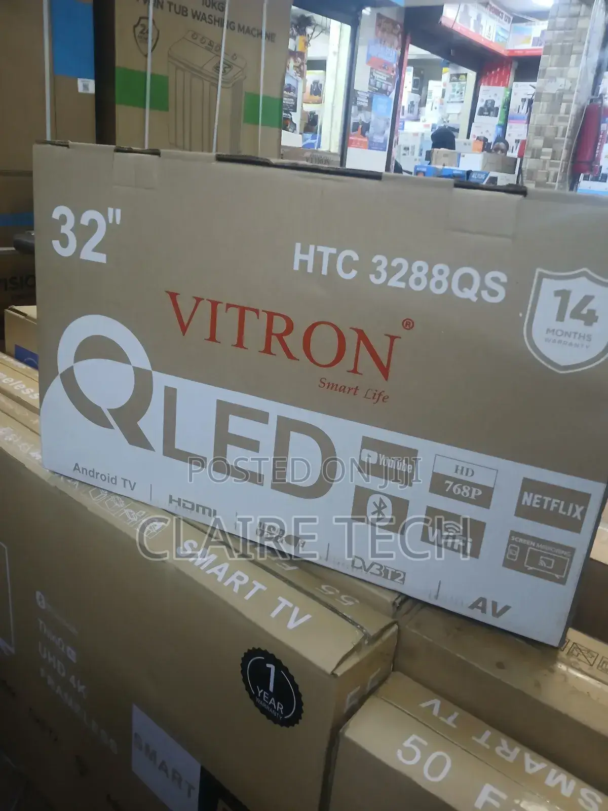 Vitron Htc3288qs 32"Inches Qled TV Bluetooth Connectivity TV Smart