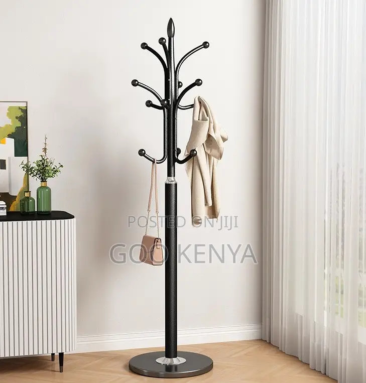 Home Coat Hanger; Heavy-Duty Tree Floor Standing Steel Coat Organizer