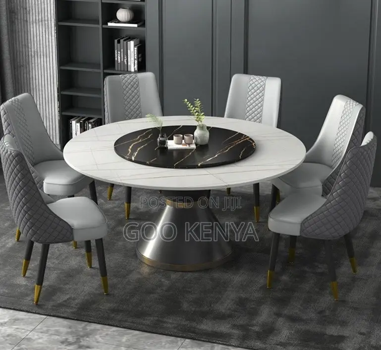 Home Dining Chair; Armless Smooth Leather Dining Chair With Metal Legs