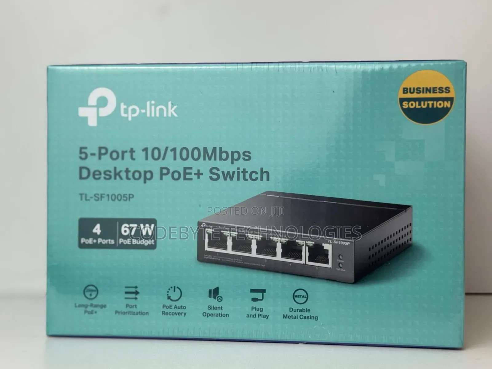 Tp-Link 5-Port 10/100mbps Desktop Switch With 4-Port Poe+ – Tl-Sf1005p