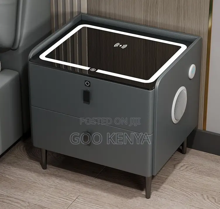 Home Cabinet; Home Furniture MDF Bedside Cabinet With Electric Feature