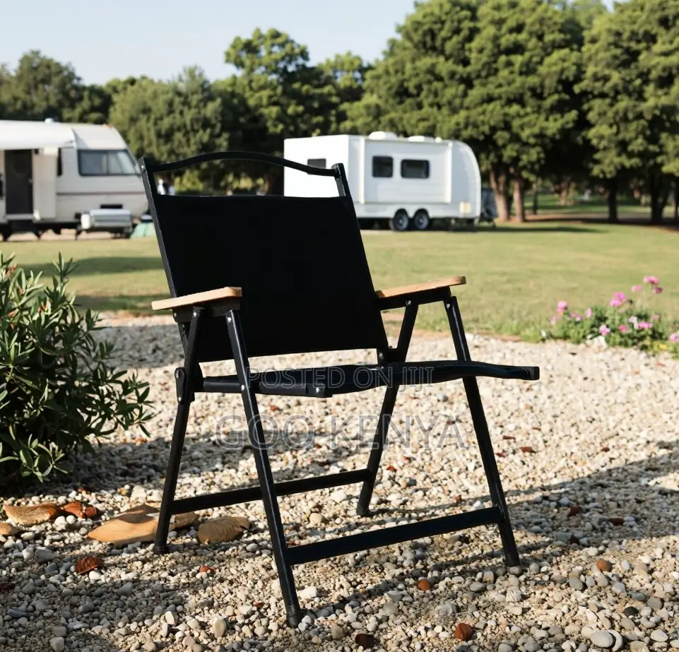 Outdoor Chair; Foldable Canvas Camping Chair With Metal Frame