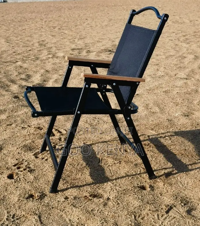 Outdoor Chair; Foldable Canvas Camping Chair With Metal Frame