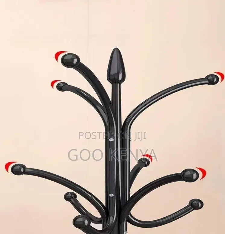 Home Coat Hanger; Metal Tree Standing Hat and Bag Rack