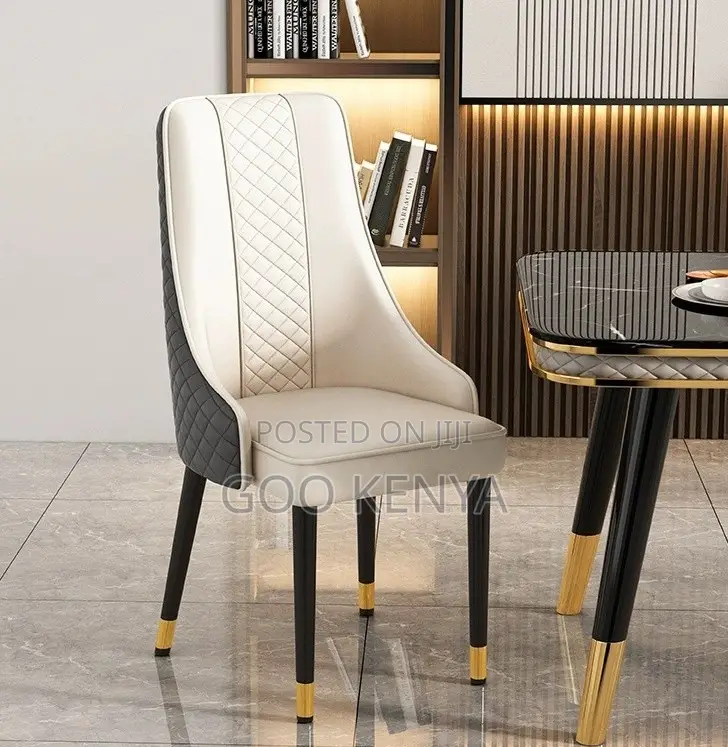 Home Chair; Modern Mid-Back Pu Leather Dining Chair