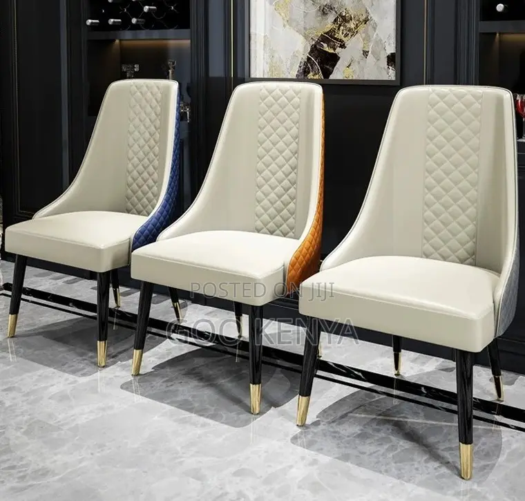 Home Chair; Modern Mid-Back Pu Leather Dining Chair