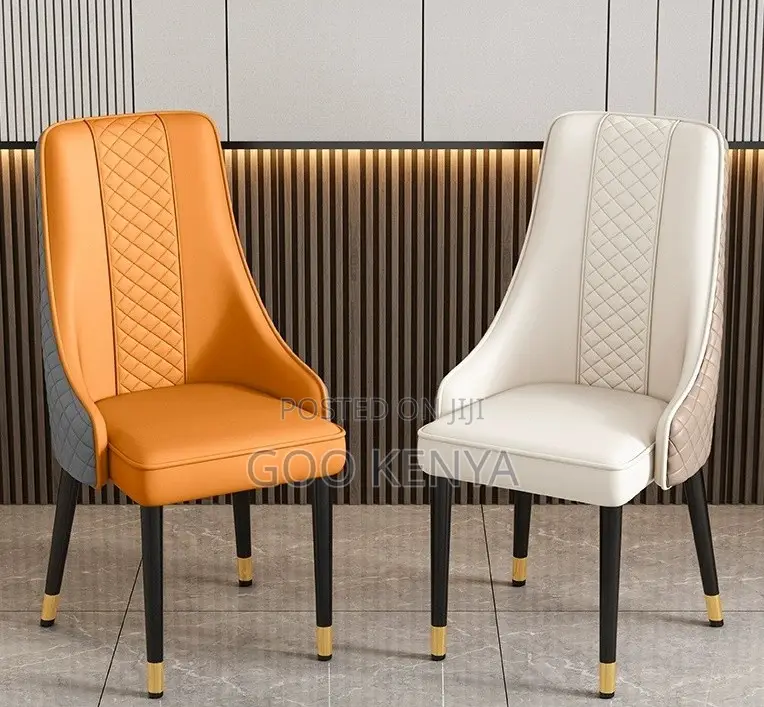 Home Chair; Modern Mid-Back Pu Leather Dining Chair