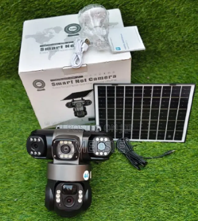 V380 Pro Solar Street Light PTZ Flood Light 4g Camera Smart Security