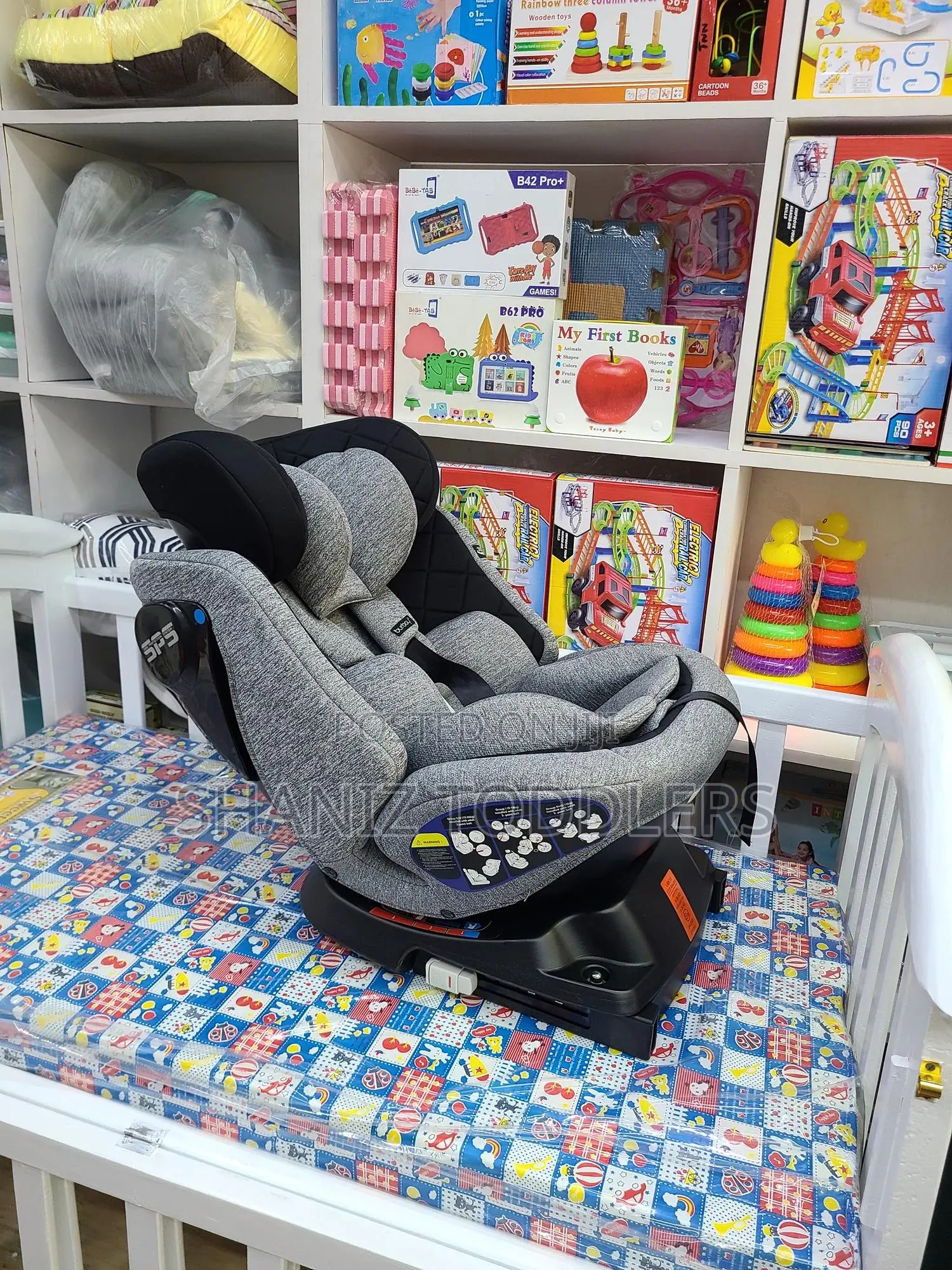 Premium 360° Isofix Baby Car Seat – Reclining, Adjustable Breathable