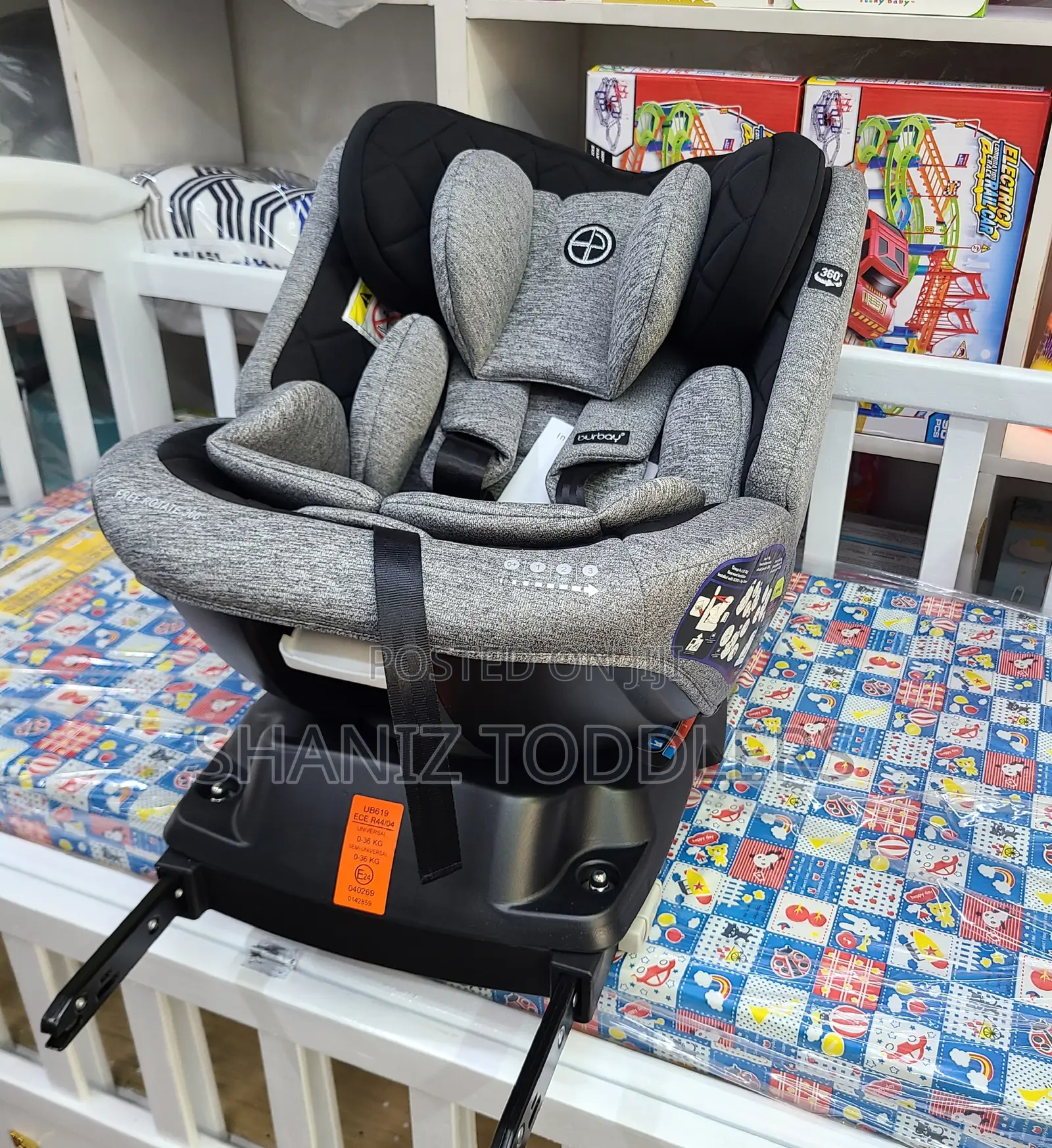 Isofix Baby Car Seat 0–36kg – 360° , Reclining Child Safety Lock
