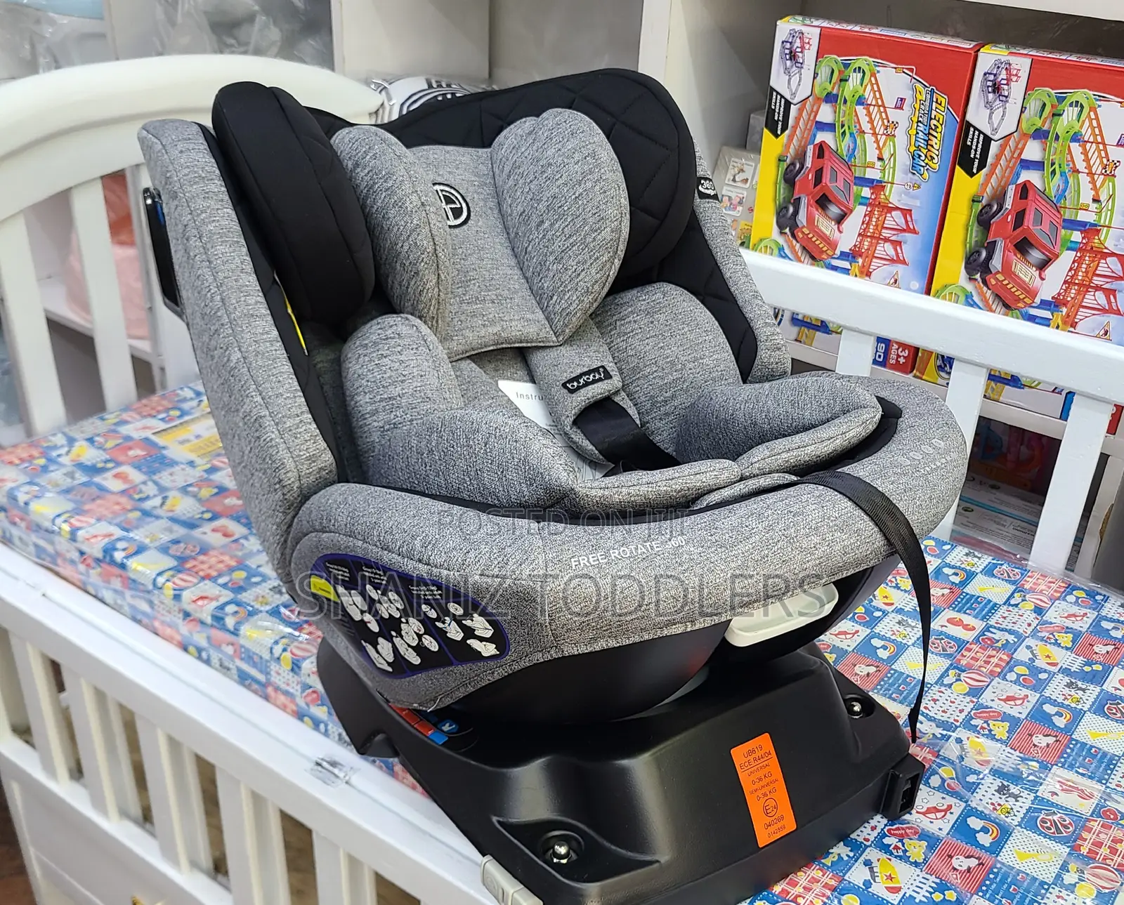 Isofix Baby Car Seat 0–36kg – 360° , Reclining Child Safety Lock