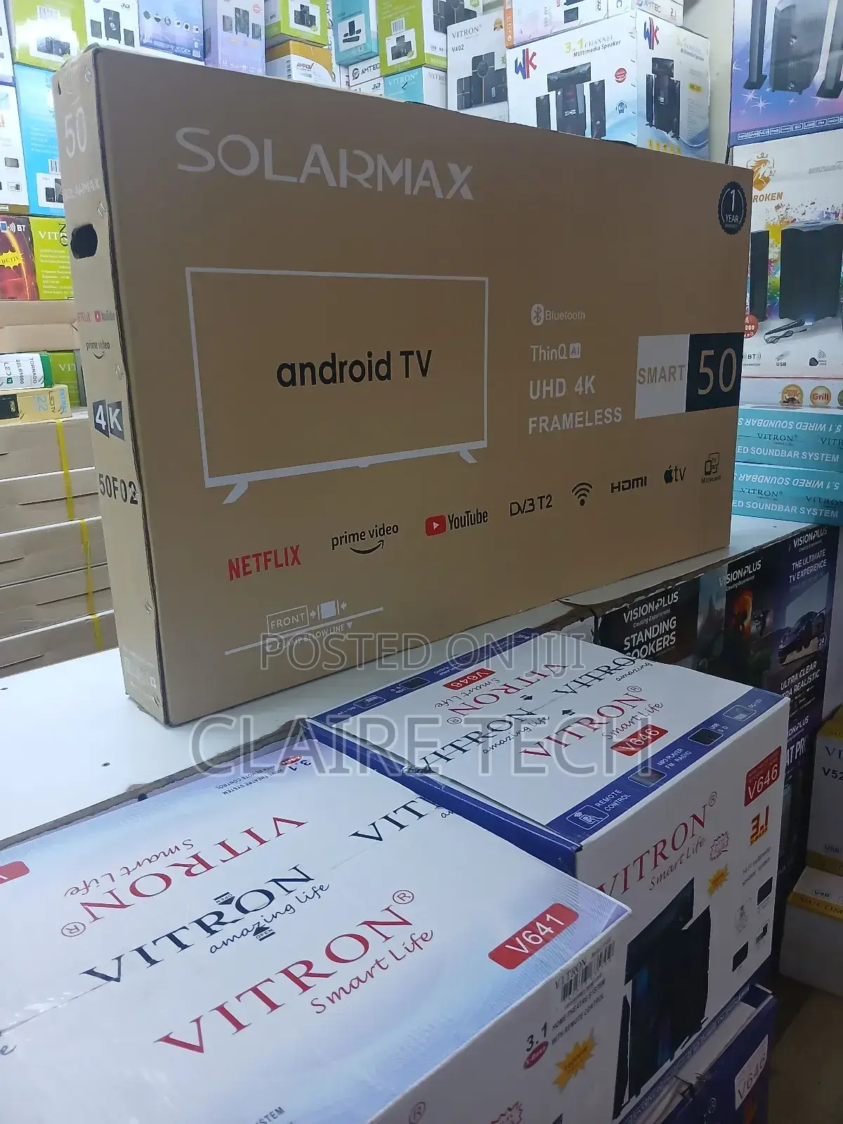 Solarmax 50" Inch Full Hd Frameless Bluetooth Enabled Smart/Android Tv