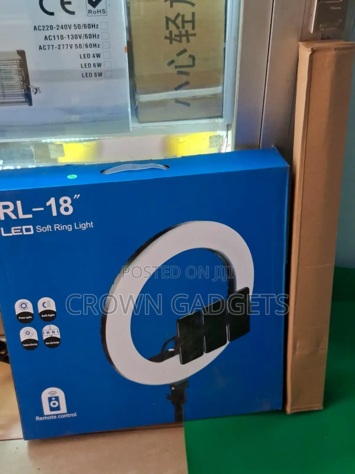 Rl18 18-Inch Led Ring Light With Phone Holder 2.1m Stand