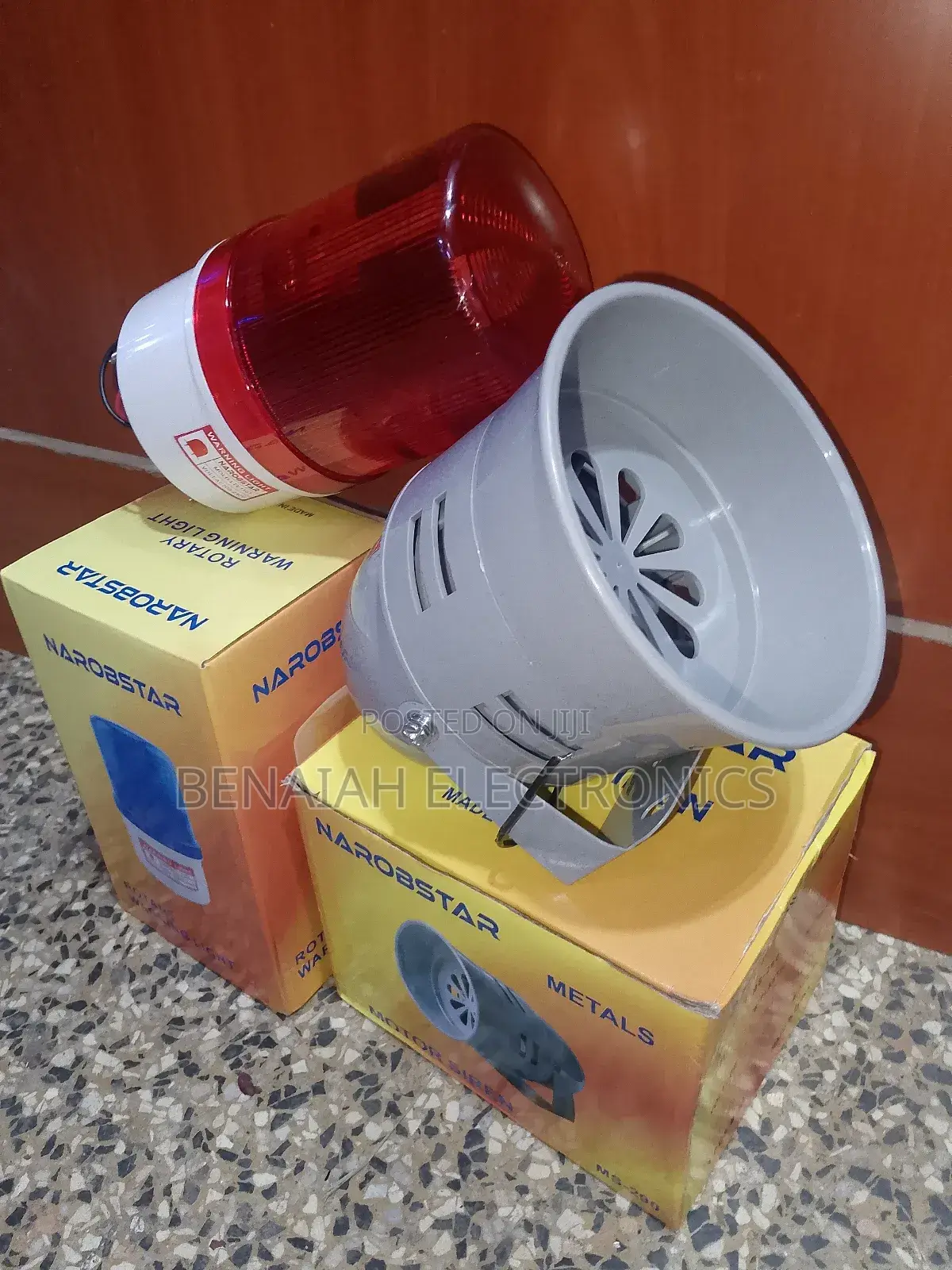 Narobstar Motor Siren With Rotary Warning Light
