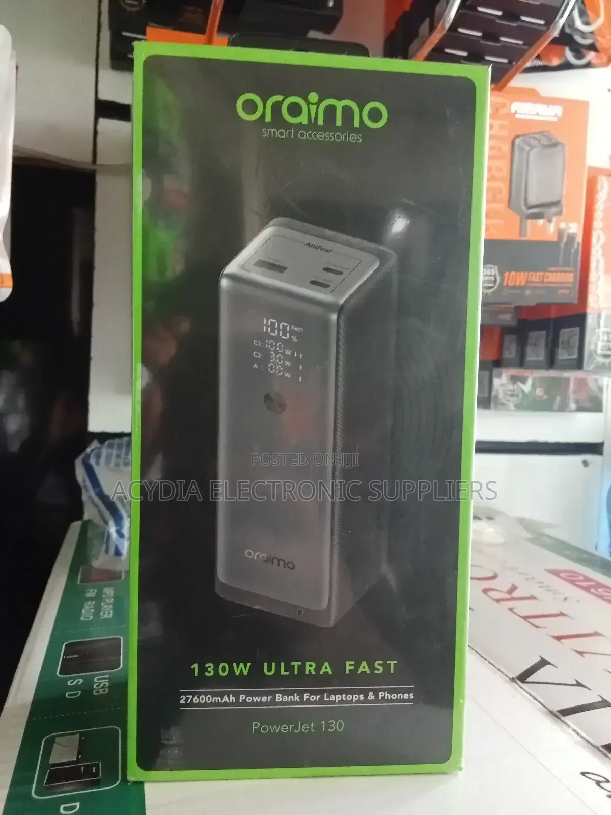 Oraimo 130w Ultra Fast Power Bank Powerjet 130 27600mah
