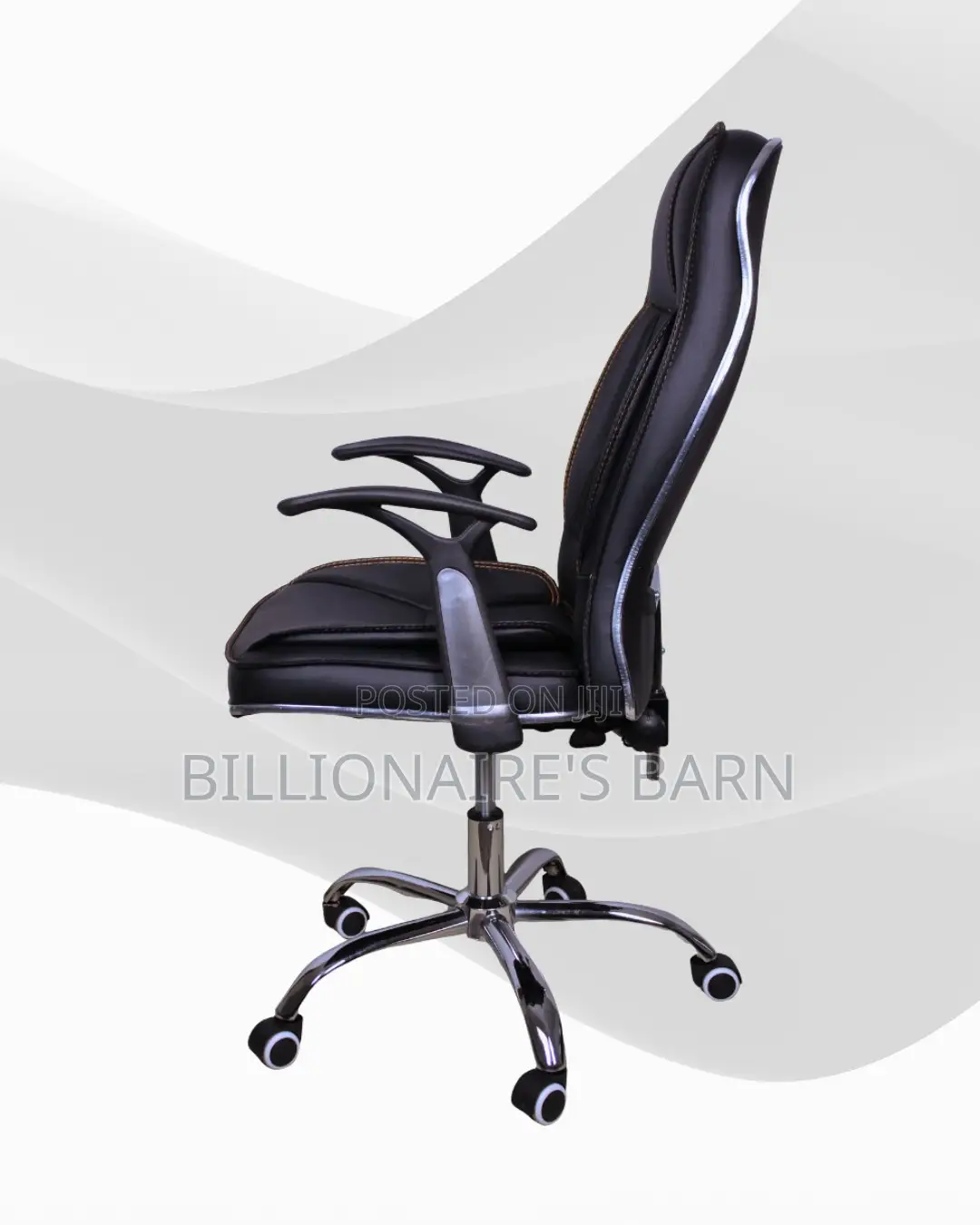 Ergonomic Executive Leather Office Chair — Great for Study or Work
