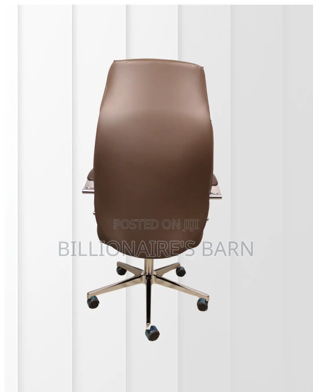 Sleek Brown Executive Leather Office Chair | High-Density Foam Seat
