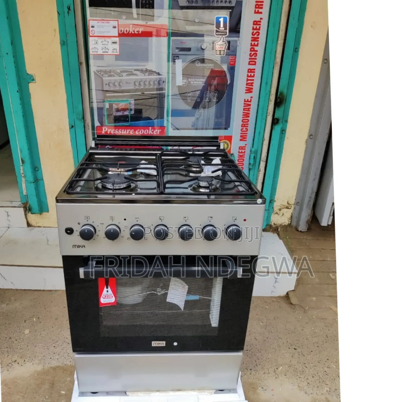 *Mika Standing Cooker, 60cm X 60cm, 3 Gas Pool Jet Burners