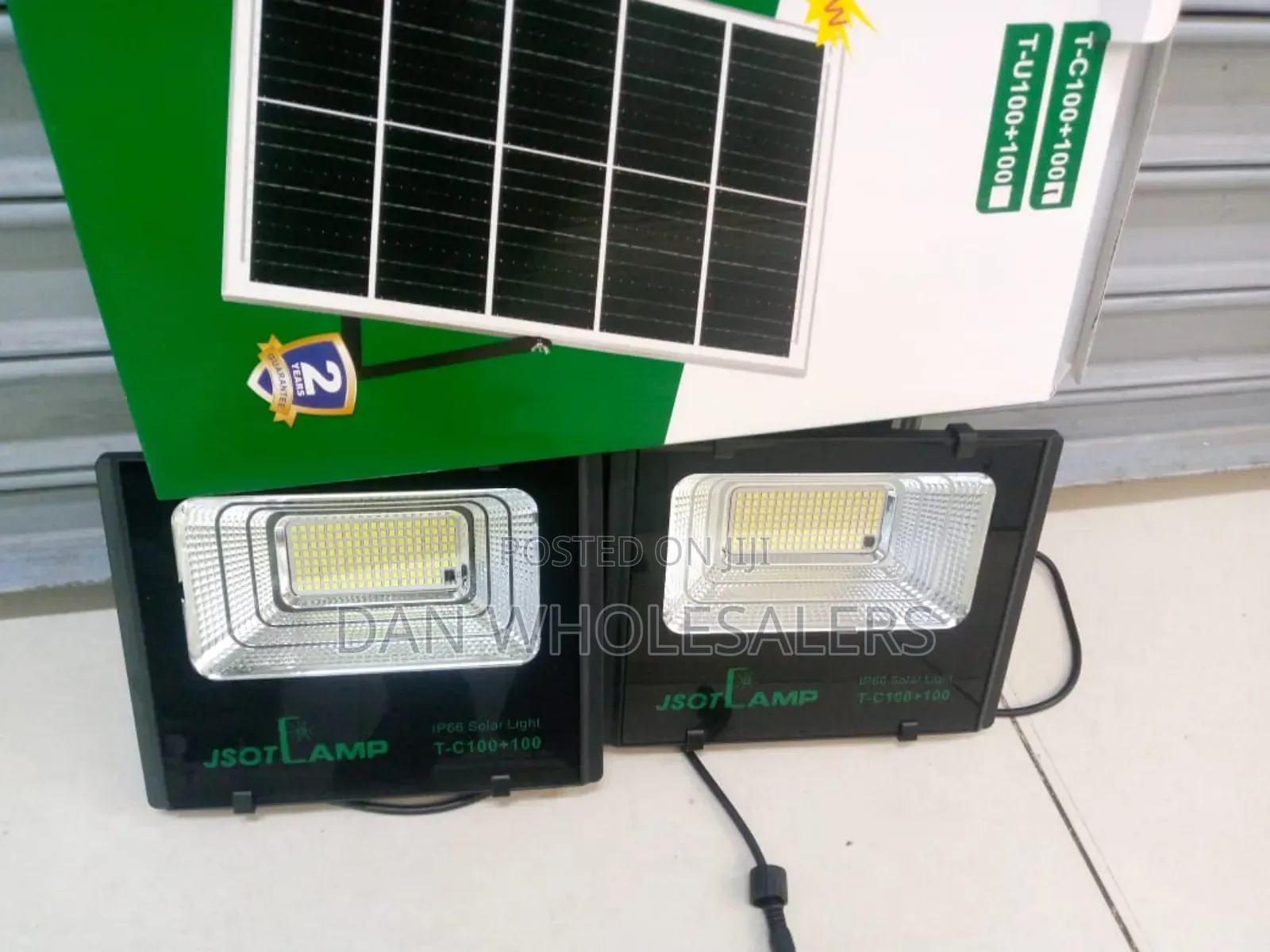 Jsotlamp Solar Lighting System: 25w Panel + 100w +100w Floodlight