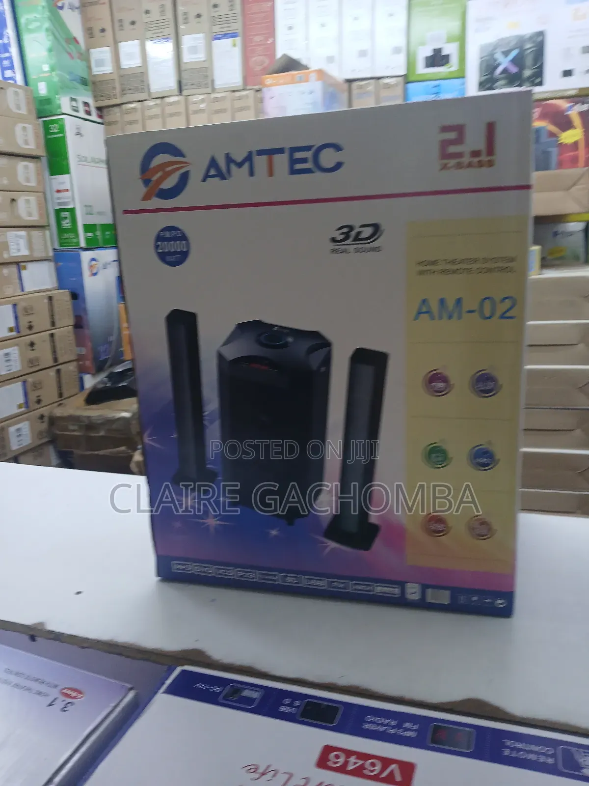 Amtec Am-02 Hometheatre 2000w Multimedia Speaker System Fm/Bt/Usb