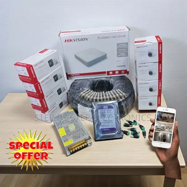 8 Channel Hikvision CCTV Kit Full Hd 1080p DVR With 100m Rg59 Cable