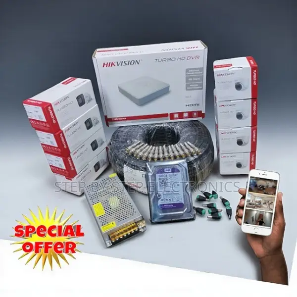 Hikvision 8 Cameras 1080p Night Vision Surveillance System Mobile App
