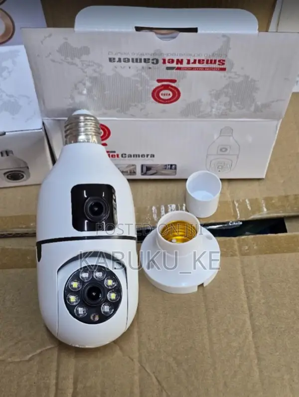 2mp+2mp V380 Bulb Wifi Indoor Camera Dual Lens